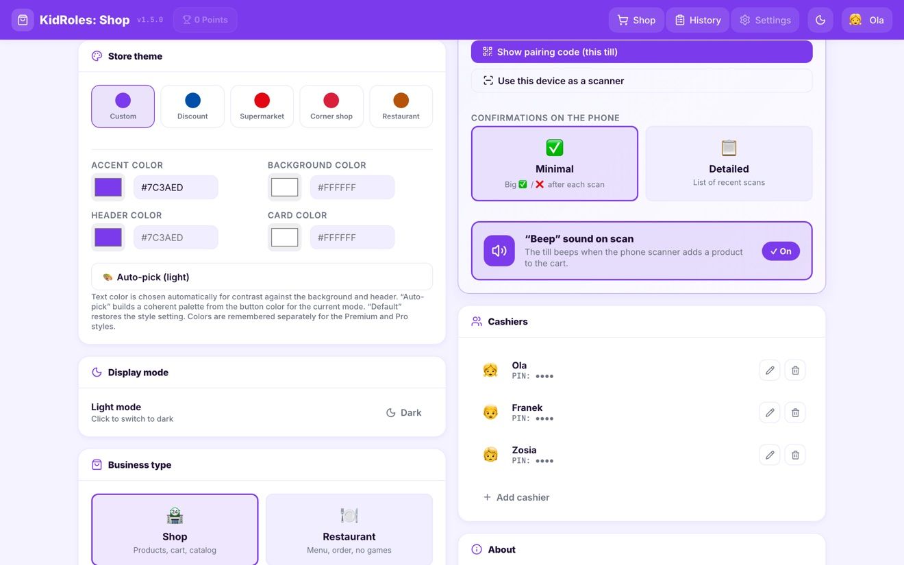 Shop themes